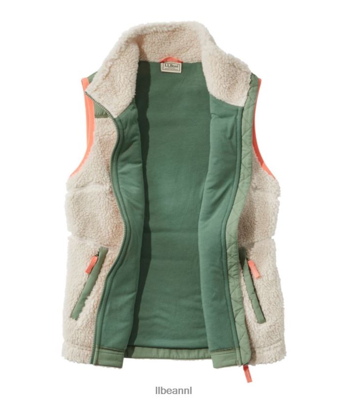 L.L.Bean vrouwen sherpafleece vest palissander/rangeley blauw bovenkleding VT0645104