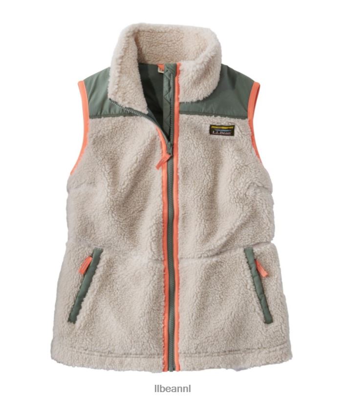 L.L.Bean vrouwen sherpafleece vest speksteen bovenkleding VT064871