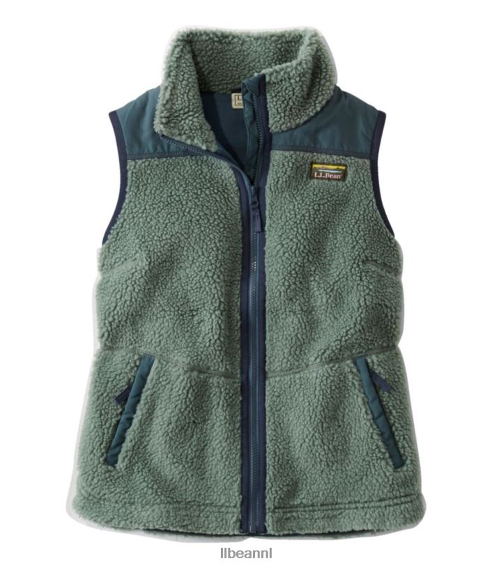 L.L.Bean vrouwen sherpafleece vest zee groen bovenkleding VT0646682