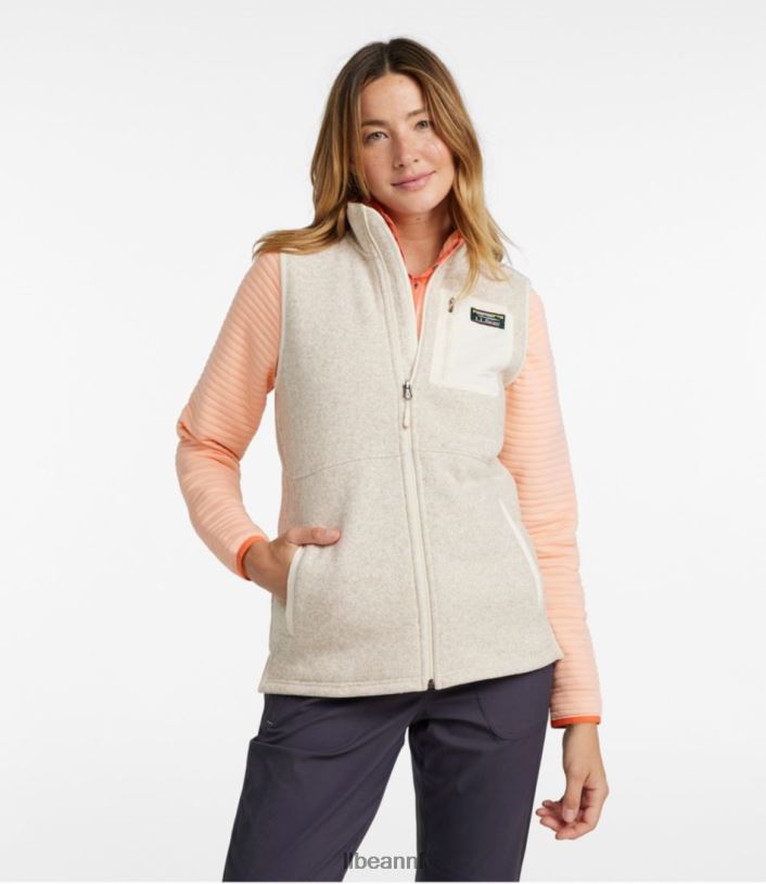 L.L.Bean vrouwen trui fleece lang vest tin bovenkleding VT064409