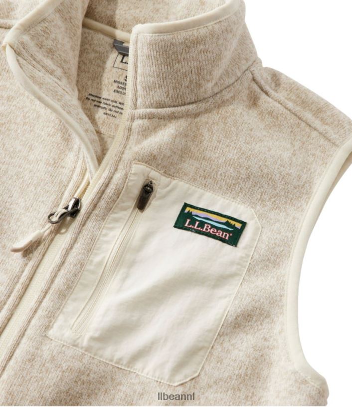 L.L.Bean vrouwen trui fleece lang vest tin bovenkleding VT064409
