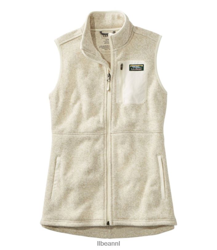 L.L.Bean vrouwen trui fleece lang vest zeildoek bovenkleding VT0645887