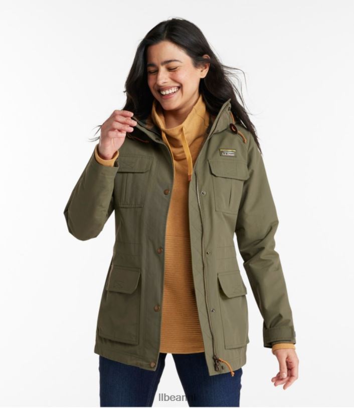 L.L.Bean vrouwen Klassiek waterbestendig bergjack kelp groen bovenkleding VT0646025