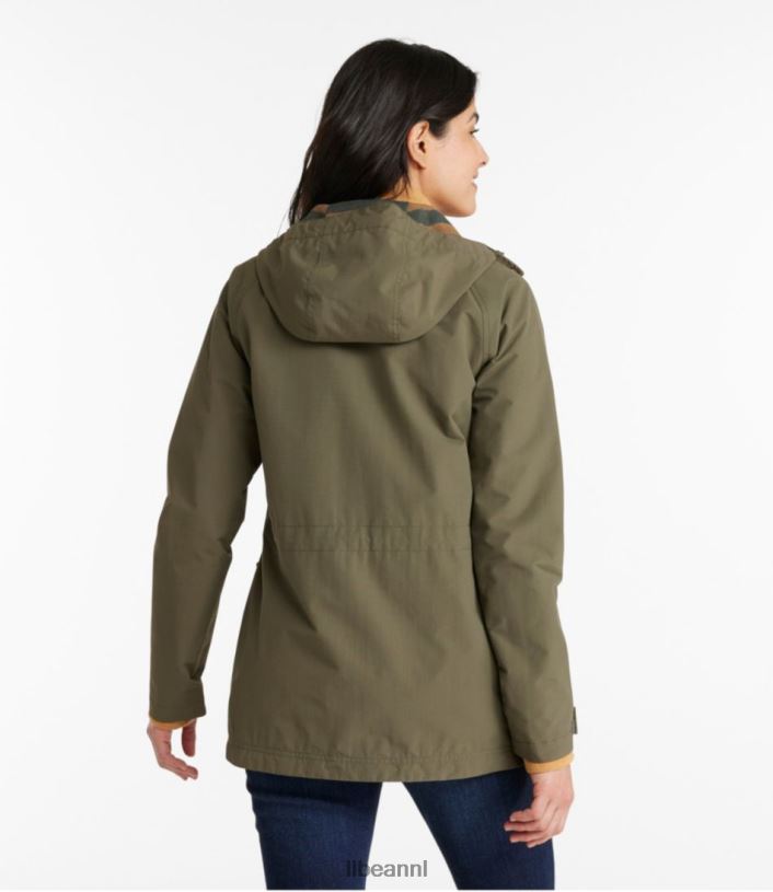 L.L.Bean vrouwen Klassiek waterbestendig bergjack kelp groen bovenkleding VT0646025