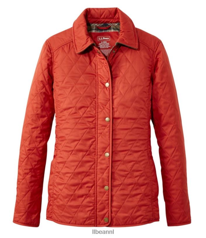 L.L.Bean vrouwen gewatteerde rijjas cayenne bovenkleding VT0647048