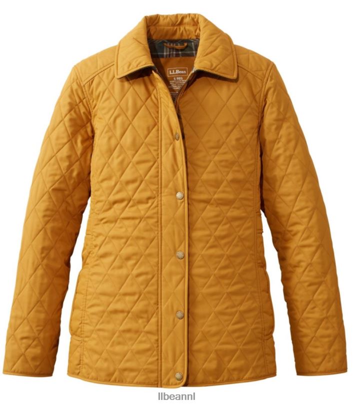 L.L.Bean vrouwen gewatteerde rijjas helder brons bovenkleding VT064832
