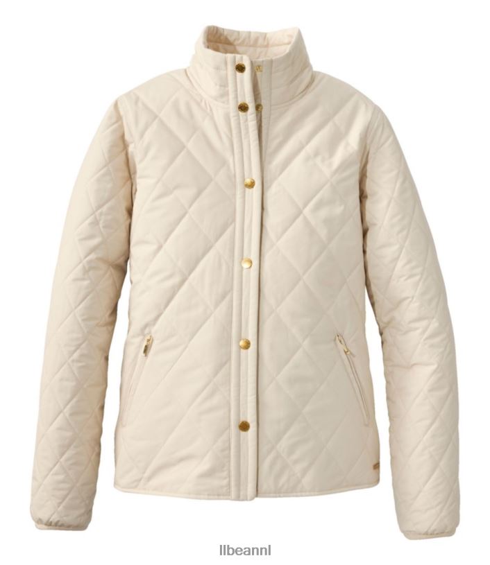 L.L.Bean vrouwen gezellig gewatteerd jasje gebleekt canvas bovenkleding VT0646667
