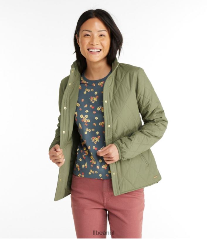 L.L.Bean vrouwen gezellig gewatteerd jasje rangeley blauw bovenkleding VT0643604