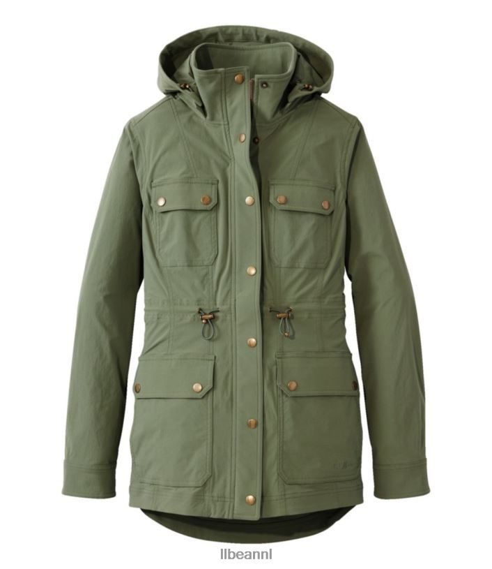 L.L.Bean vrouwen grenzeloos softshelljack diepe olijf bovenkleding VT0645086