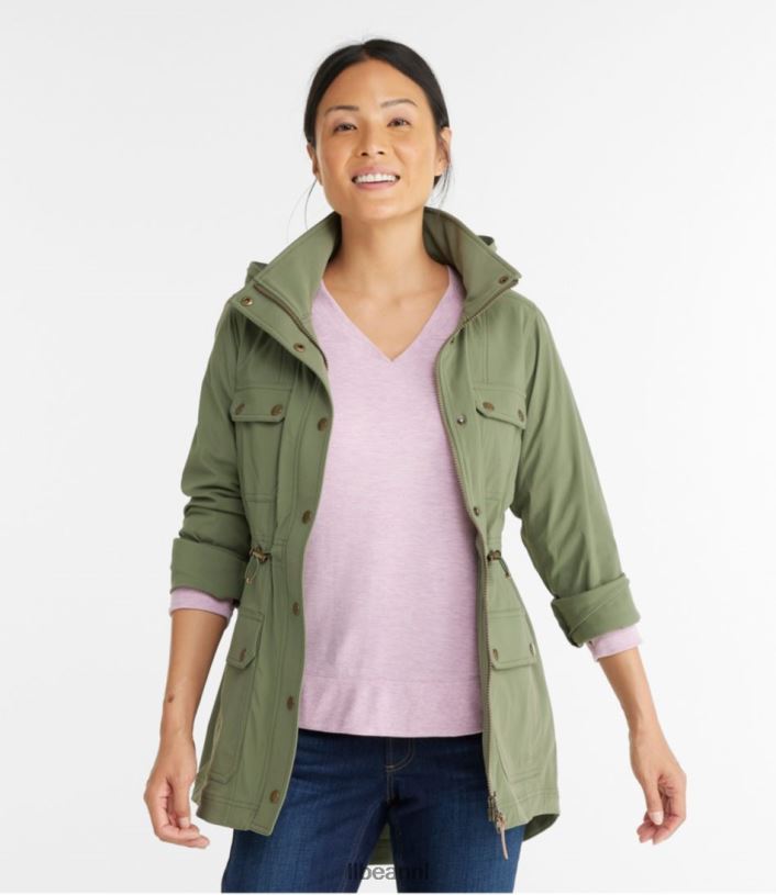 L.L.Bean vrouwen grenzeloos softshelljack diepe olijf bovenkleding VT0645086
