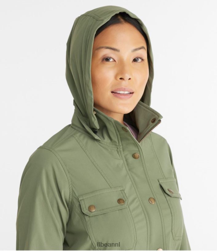 L.L.Bean vrouwen grenzeloos softshelljack diepe olijf bovenkleding VT0645086
