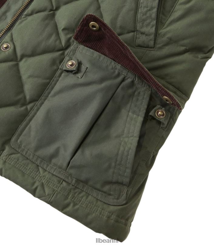 L.L.Bean vrouwen Upcountry gewaxt katoenen donsvest koffieboon uitrusting voor buiten VT0643679