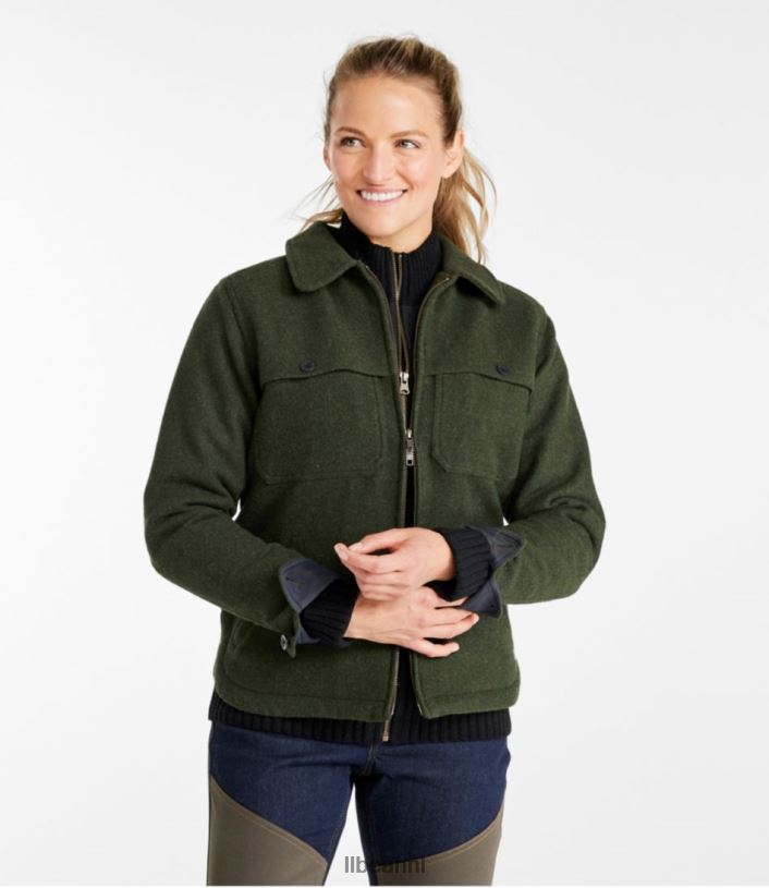 L.L.Bean vrouwen Maine Guide jac-shirt met ritssluiting aan de voorkant en primaloft loden uitrusting voor buiten VT064190