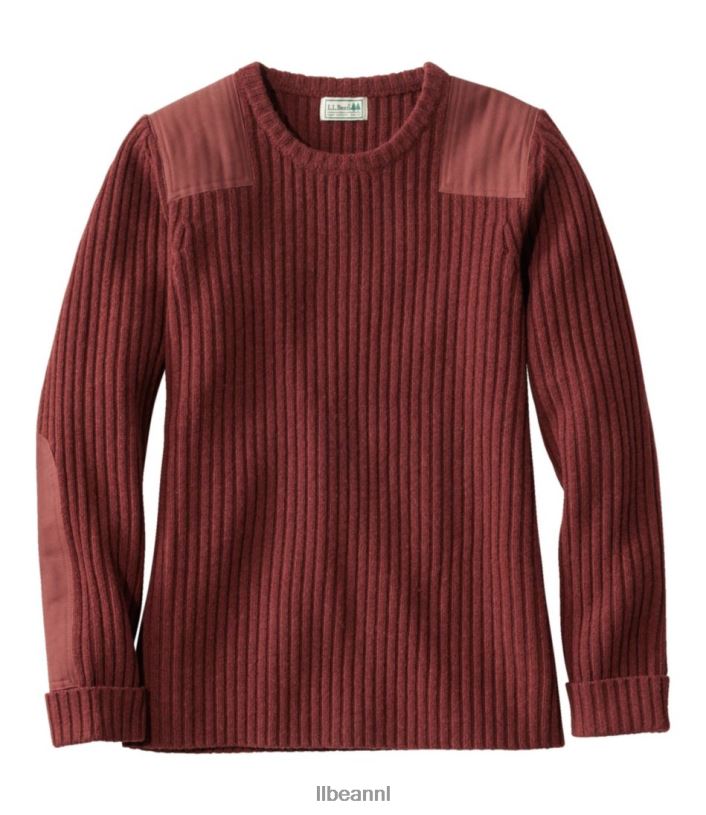L.L.Bean vrouwen commando trui met ronde hals bes uitrusting voor buiten VT0644954