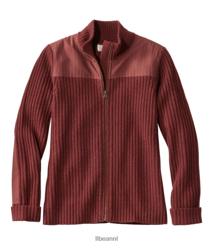 L.L.Bean vrouwen commando trui met volledige ritssluiting bes uitrusting voor buiten VT0644948