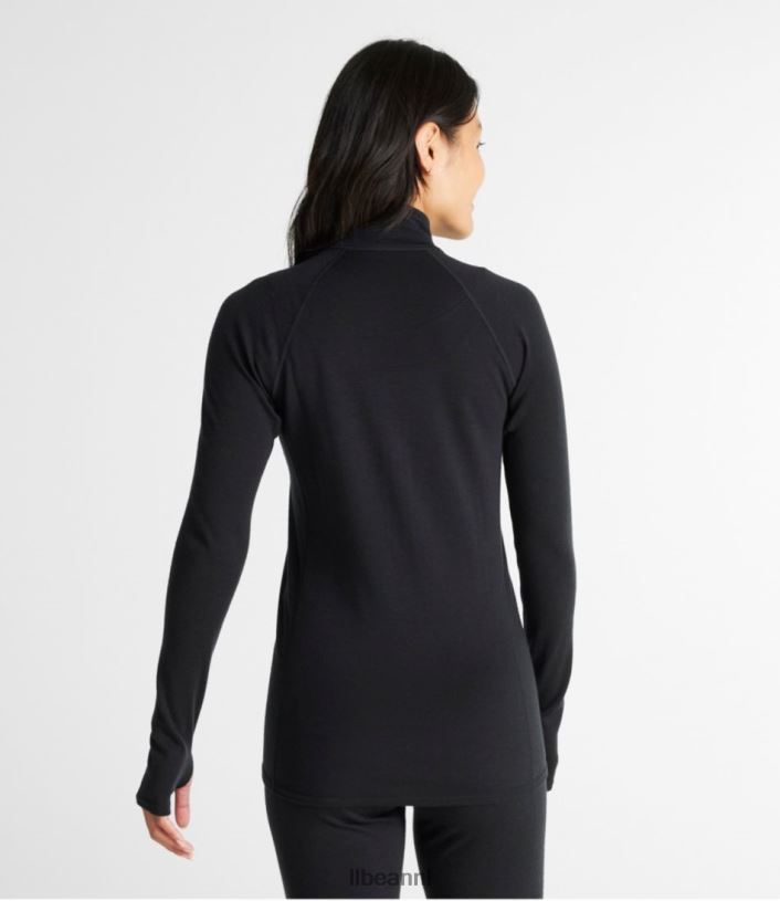 L.L.Bean vrouwen cresta middelzware 250 t-zip top grafiet heide kleding VT0645050