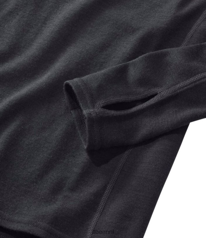 L.L.Bean vrouwen cresta middelzware 250 t-zip top grafiet heide kleding VT0645050