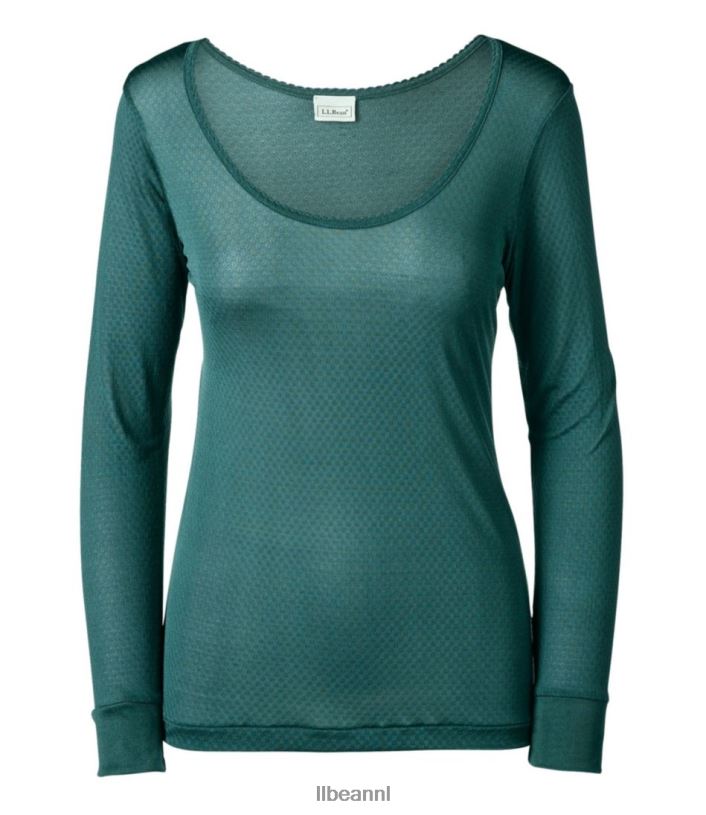 L.L.Bean vrouwen zijden pointelle sparren grenen kleding VT064517