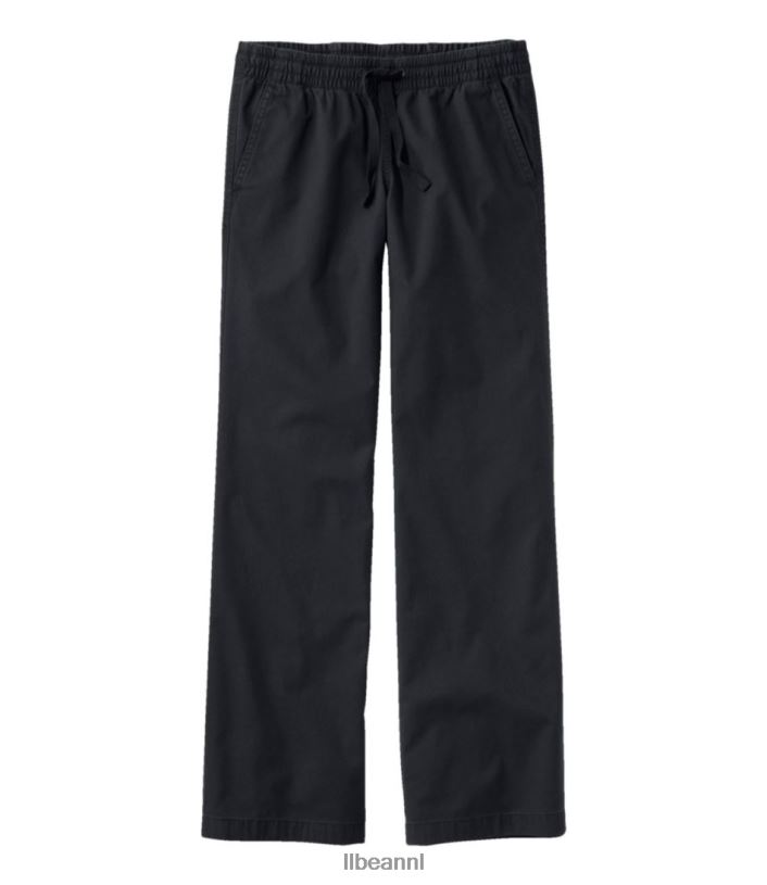 L.L.Bean vrouwen Lakewashed pull-on chino vervaagd zwart kleding VT0647213