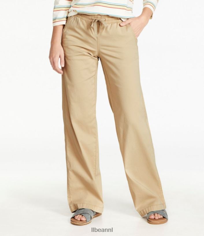 L.L.Bean vrouwen Lakewashed pull-on chino vervaagd zwart kleding VT0647213