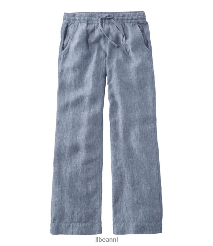 L.L.Bean vrouwen Premium wasbare linnen pull-on broek heldere zeeman kleding VT0644594