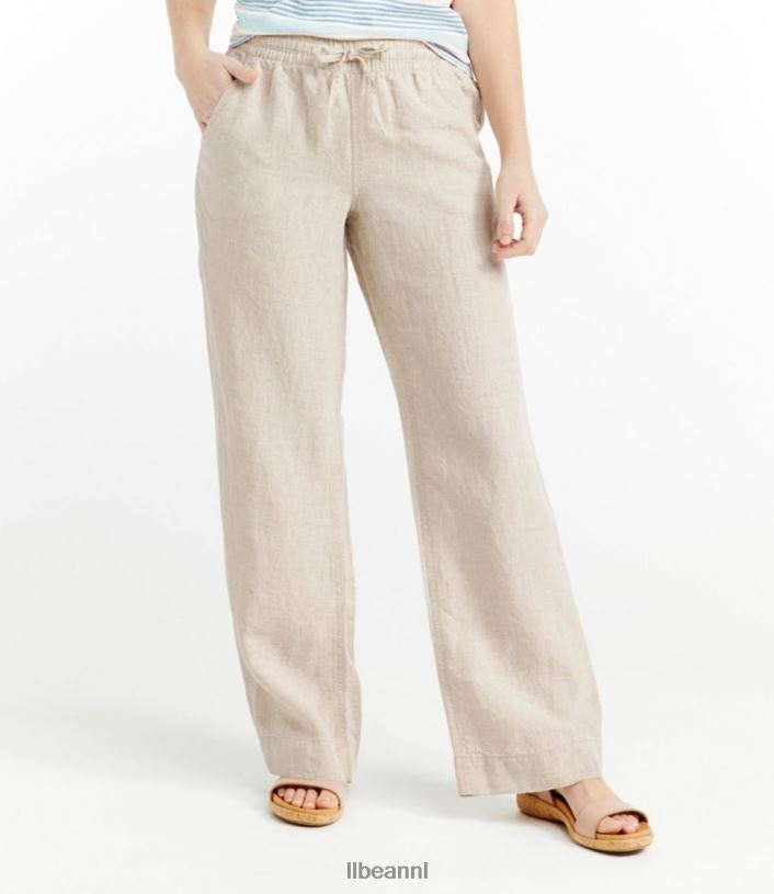 L.L.Bean vrouwen Premium wasbare linnen pull-on broek heldere zeeman kleding VT0644594