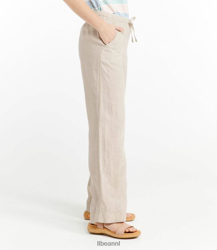 L.L.Bean vrouwen Premium wasbare linnen pull-on broek heldere zeeman kleding VT0644594