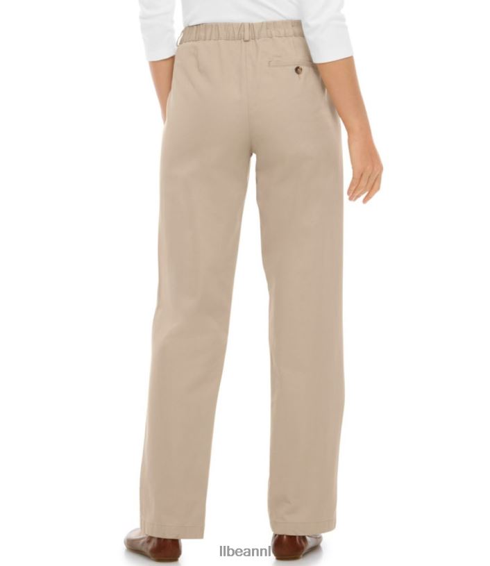 L.L.Bean vrouwen kreukvrije bayside-broek erfgoed steen kleding VT0646499