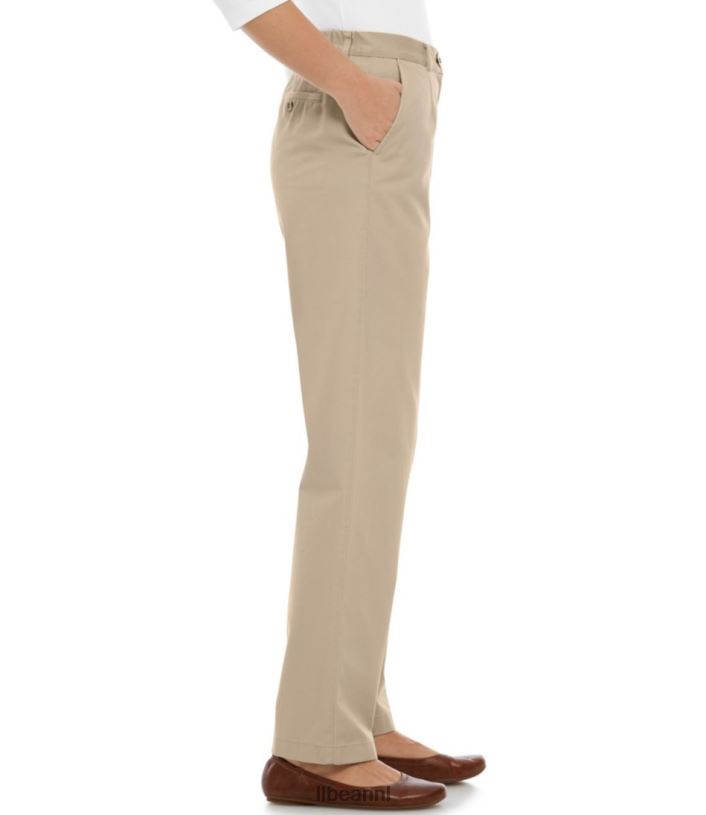 L.L.Bean vrouwen kreukvrije bayside-broek erfgoed steen kleding VT0646499