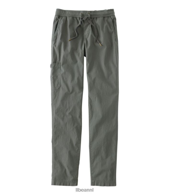 L.L.Bean vrouwen stretch ripstop pull-on broek donker taupe kleding VT06419