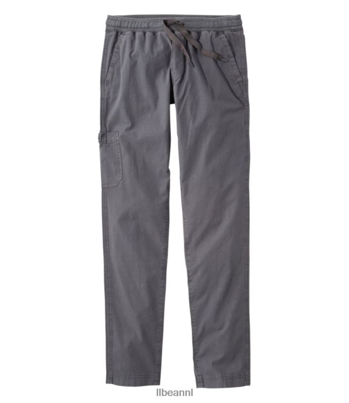 L.L.Bean vrouwen stretch ripstop pull-on broek legering grijs kleding VT0646877
