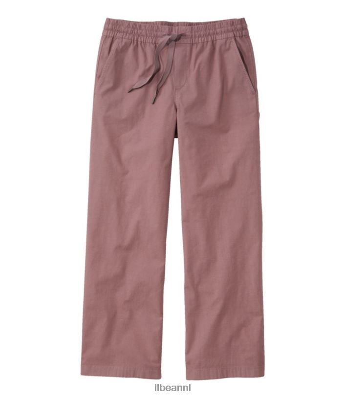 L.L.Bean vrouwen stretch ripstop pull-on broek rokerig mauve kleding VT0643181