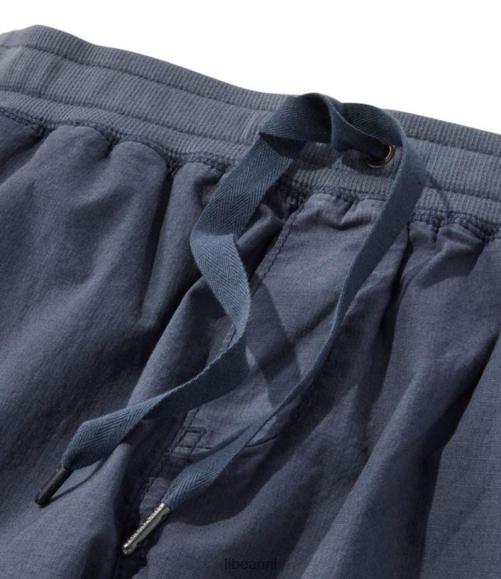 L.L.Bean vrouwen stretch ripstop pull-on broek staal blauw kleding VT0646520
