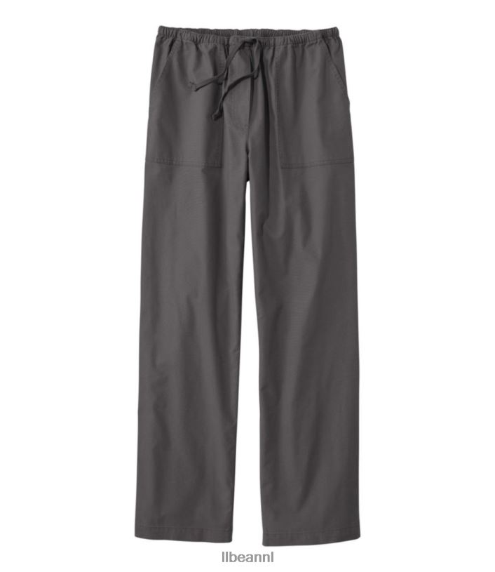 L.L.Bean vrouwen zongewassen canvas broek legering grijs kleding VT0646433