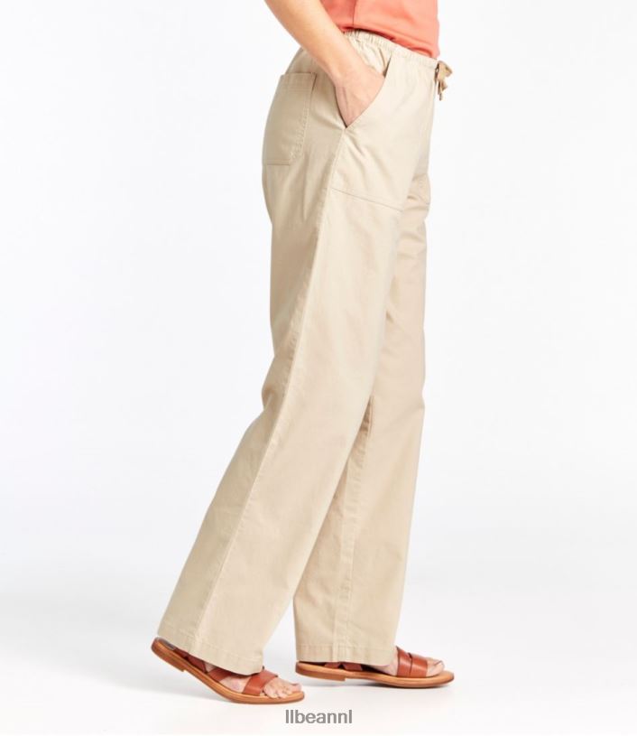 L.L.Bean vrouwen zongewassen canvas broek legering grijs kleding VT0646433