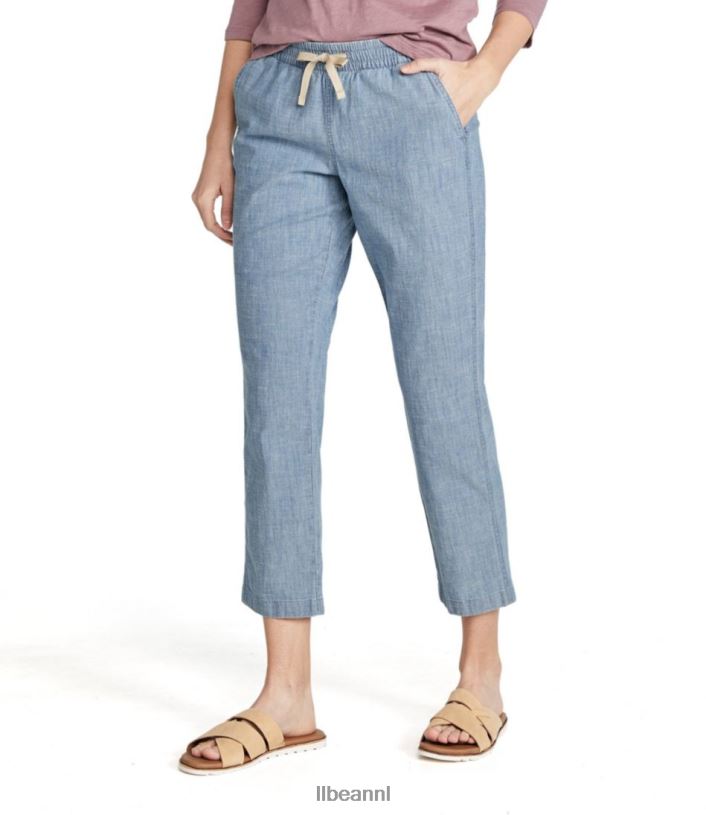 L.L.Bean vrouwen Lakewashed pull-on chino chambray kleding VT064700