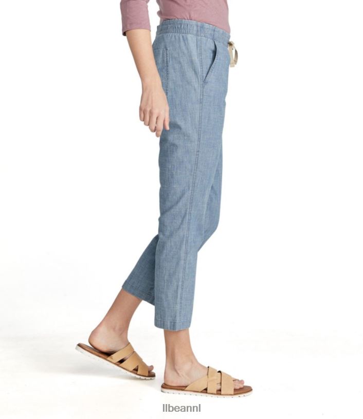L.L.Bean vrouwen Lakewashed pull-on chino chambray kleding VT064700