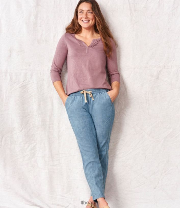 L.L.Bean vrouwen Lakewashed pull-on chino chambray kleding VT064700