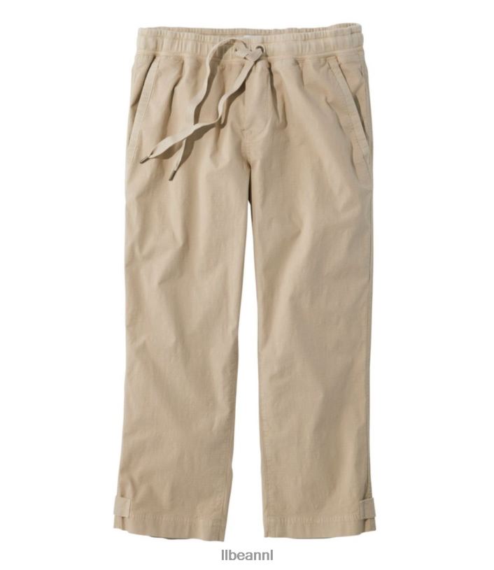 L.L.Bean vrouwen Stretch ripstop pull-on capribroek zandbank kleding VT0644708