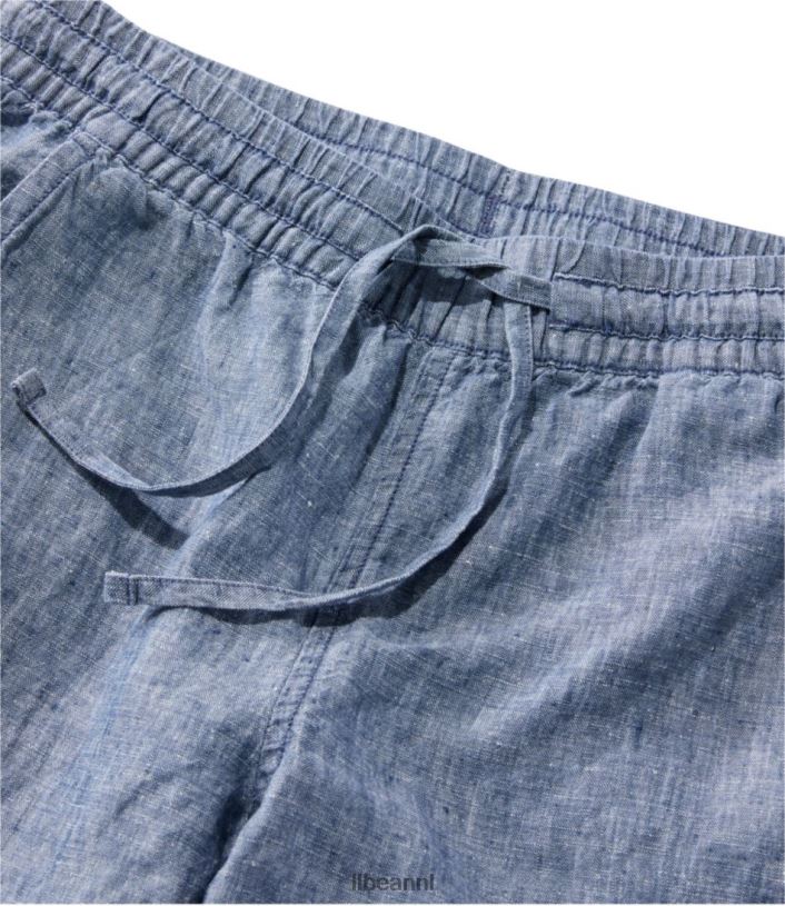 L.L.Bean vrouwen premium linnen luchtige pull-on enkelbroek klassieke marine kleding VT06488