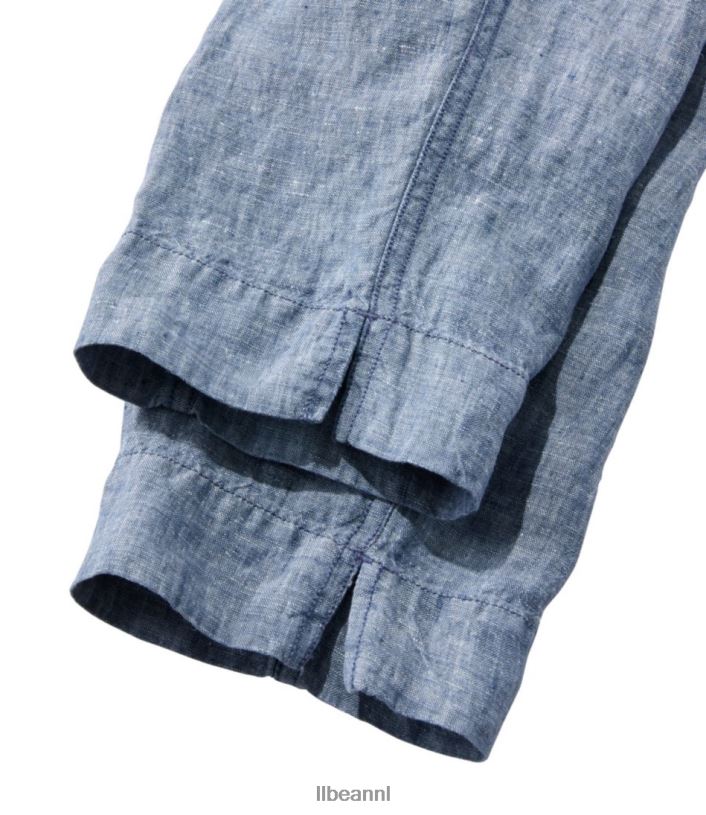 L.L.Bean vrouwen premium linnen luchtige pull-on enkelbroek klassieke marine kleding VT06488