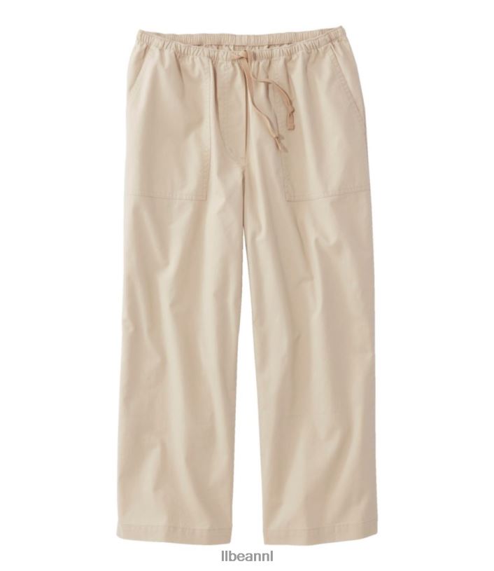 L.L.Bean vrouwen zongewassen broek kustbruin kleding VT0643094