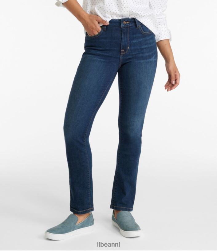 L.L.Bean vrouwen jeans met echte vorm gewassen indigo kleding VT064310