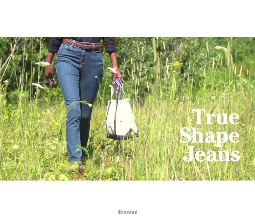 L.L.Bean vrouwen jeans met echte vorm gewassen indigo kleding VT064310