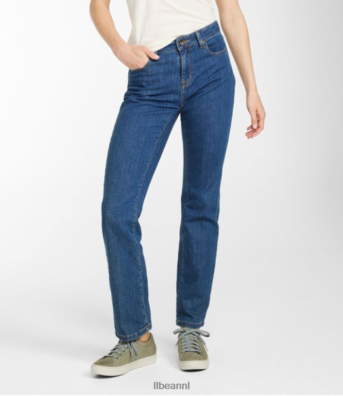 L.L.Bean vrouwen jeans met echte vorm steengewassen kleding VT0642983