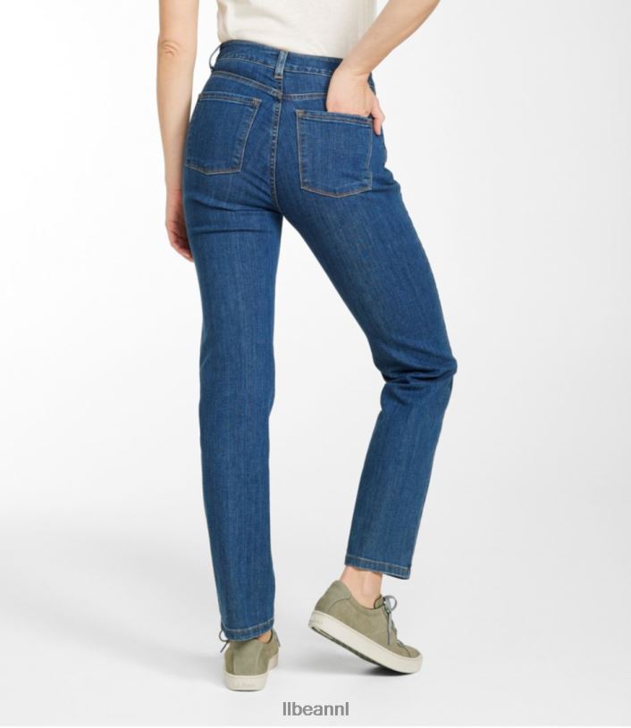 L.L.Bean vrouwen jeans met echte vorm steengewassen kleding VT0642983
