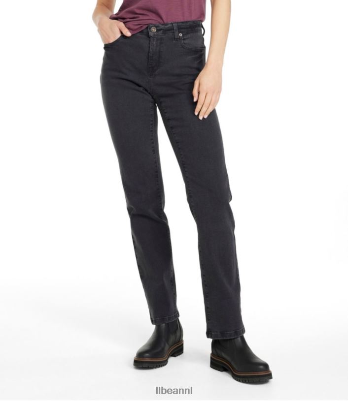 L.L.Bean vrouwen jeans met echte vorm vervaagd zwart kleding VT0645695