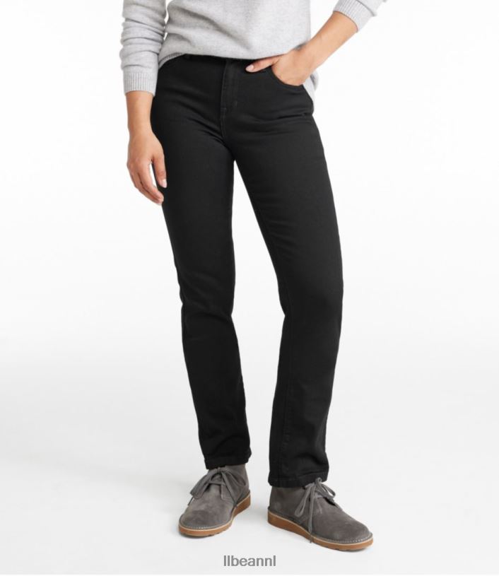 L.L.Bean vrouwen jeans met echte vorm zwart kleding VT0644621