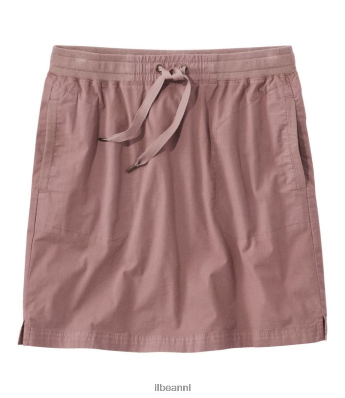 L.L.Bean vrouwen stretch ripstop pull-on rok rokerig mauve kleding VT0643208
