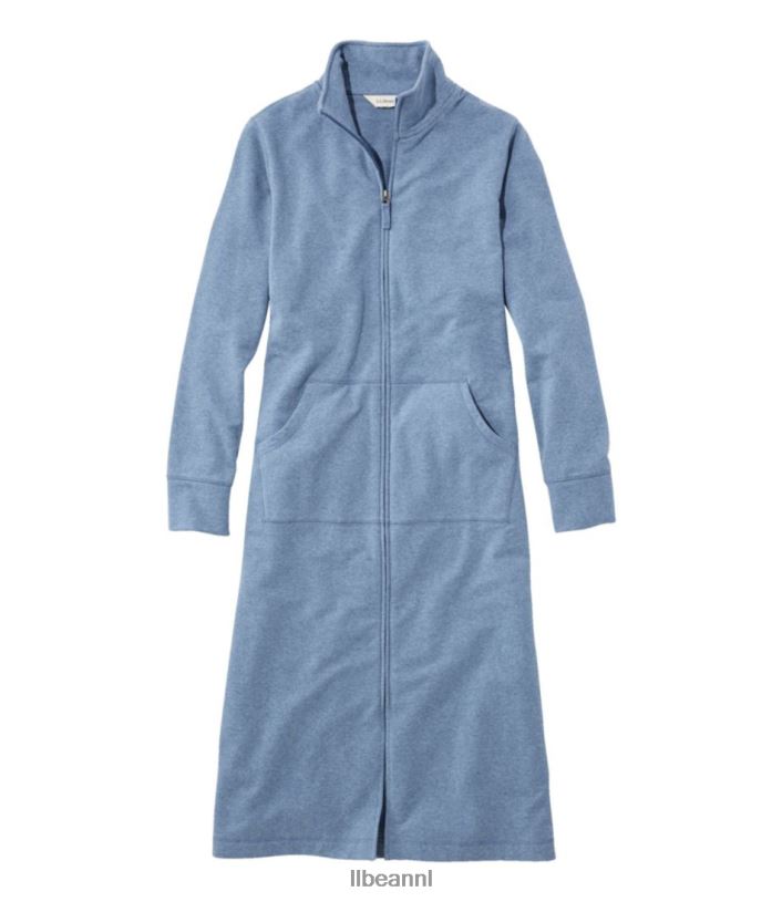 L.L.Bean vrouwen ultrazachte sweatshirtjas antracietblauwe heide kleding VT0644825